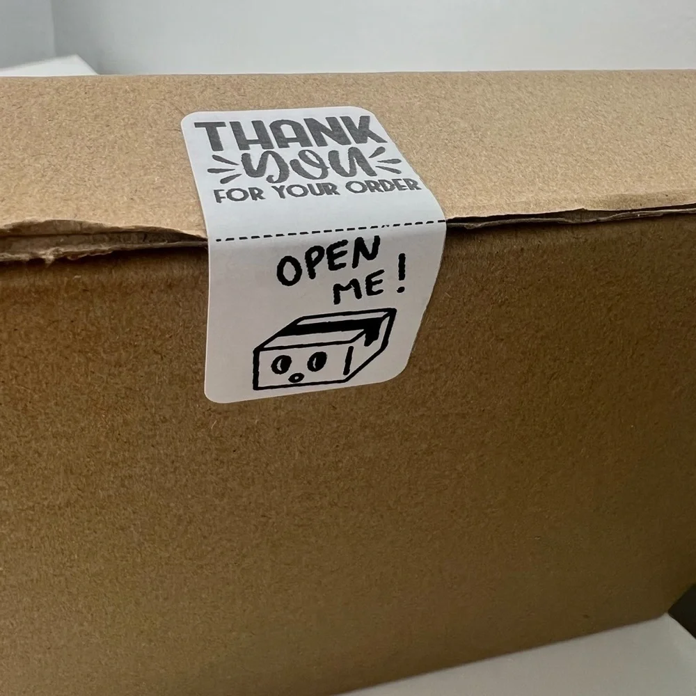 Set of 100 - Thank you / Open Me Seal Adhesive Packaging Label Stickers 2in​​​